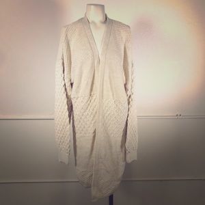 TopShop Oversized Honeycomb Long Cardigan